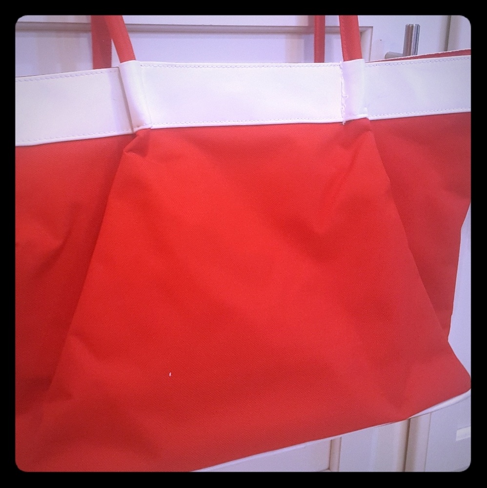 Red And White all season tote bag